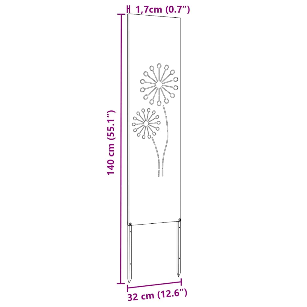 Tuin Privacy Screen Zilver 32 x 140 cm Gegalvaniseerd staal is nu te koop bij PeponiXL, paradijselijk wonen!