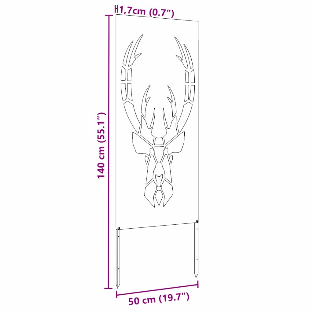 Tuin Privacy Screen Wit 50 x 140 cm Koudgewalst staal is nu te koop bij PeponiXL, paradijselijk wonen!