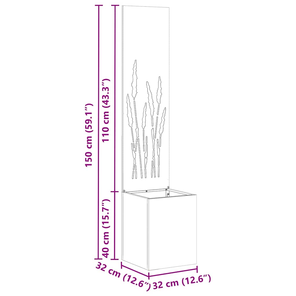 Tuin Privacy Screen Fretwerk Zilver 32 x 140 cm Roestvrij staal is nu te koop bij PeponiXL, paradijselijk wonen!