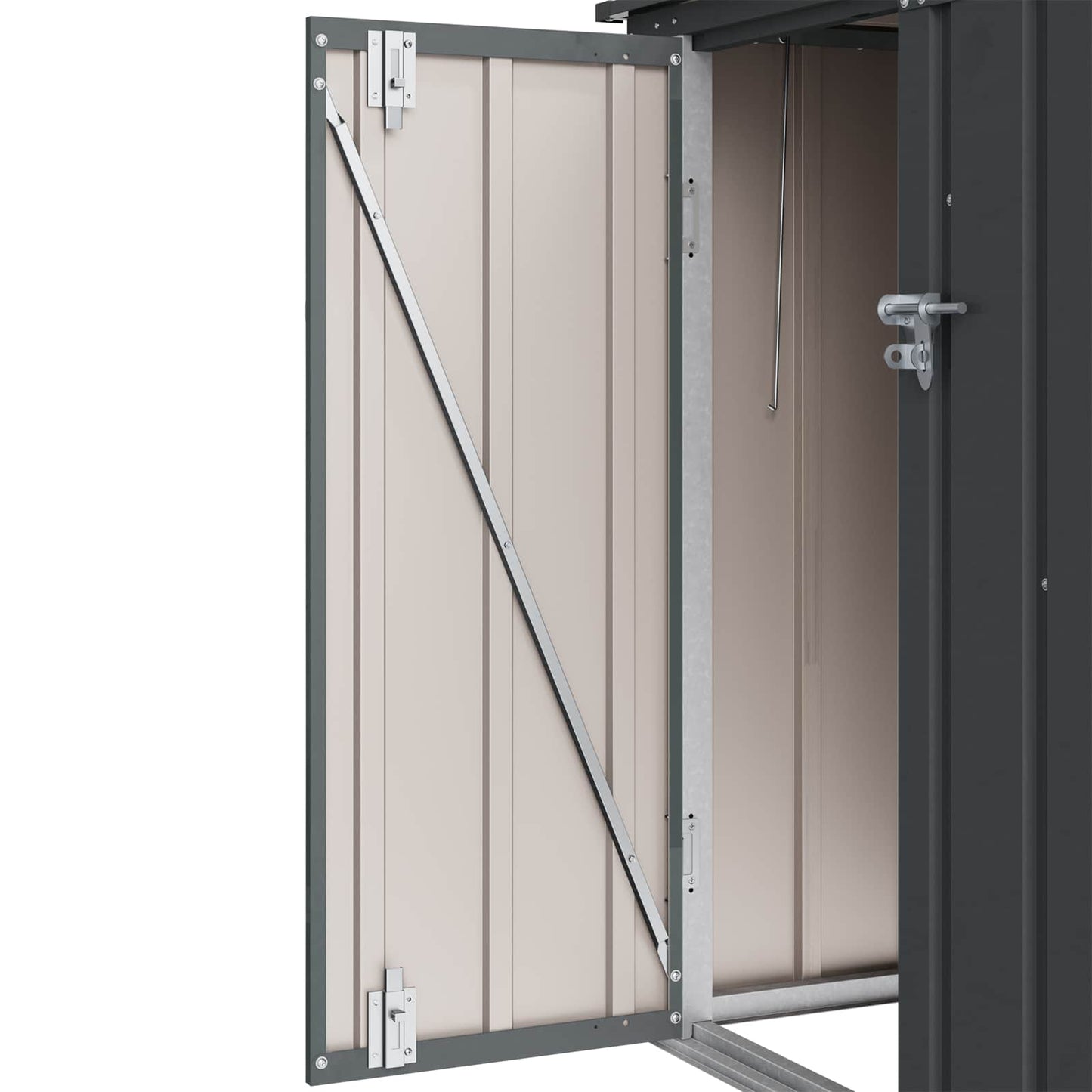 Tuinopslagdoos Zwart 101,5 x 57 x 100,5 cm Staal is nu te koop bij PeponiXL, paradijselijk wonen!