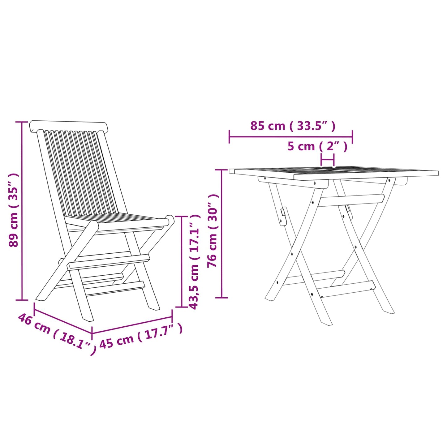 Tuin eettafelset 3 pcs Bruin Massief Acaciahout is nu te koop bij PeponiXL, paradijselijk wonen!
