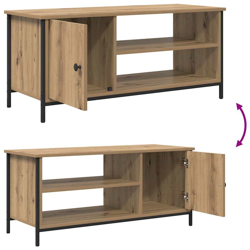 TV-kast Artisan Eiken 100 x 40 x 45 cm Bewerkt hout is nu te koop bij PeponiXL, paradijselijk wonen!