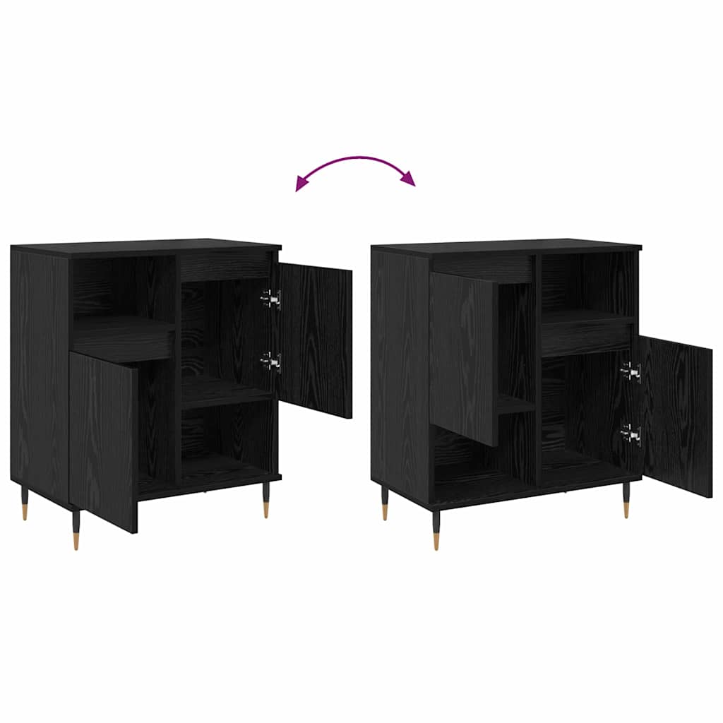 Dressoir Zwart Eiken 60 x 35 x 70 cm is nu te koop bij PeponiXL, paradijselijk wonen!