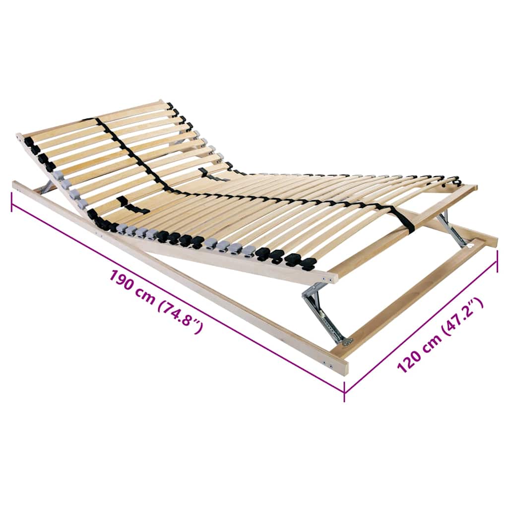 Lattenbodem Bruin 120 x 190 cm Massief beukenhout is nu te koop bij PeponiXL, paradijselijk wonen!