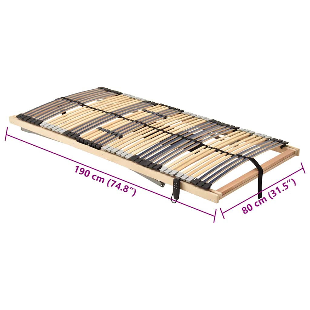 Lattenbodem Bruin 80 x 190 cm Massief beukenhout is nu te koop bij PeponiXL, paradijselijk wonen!