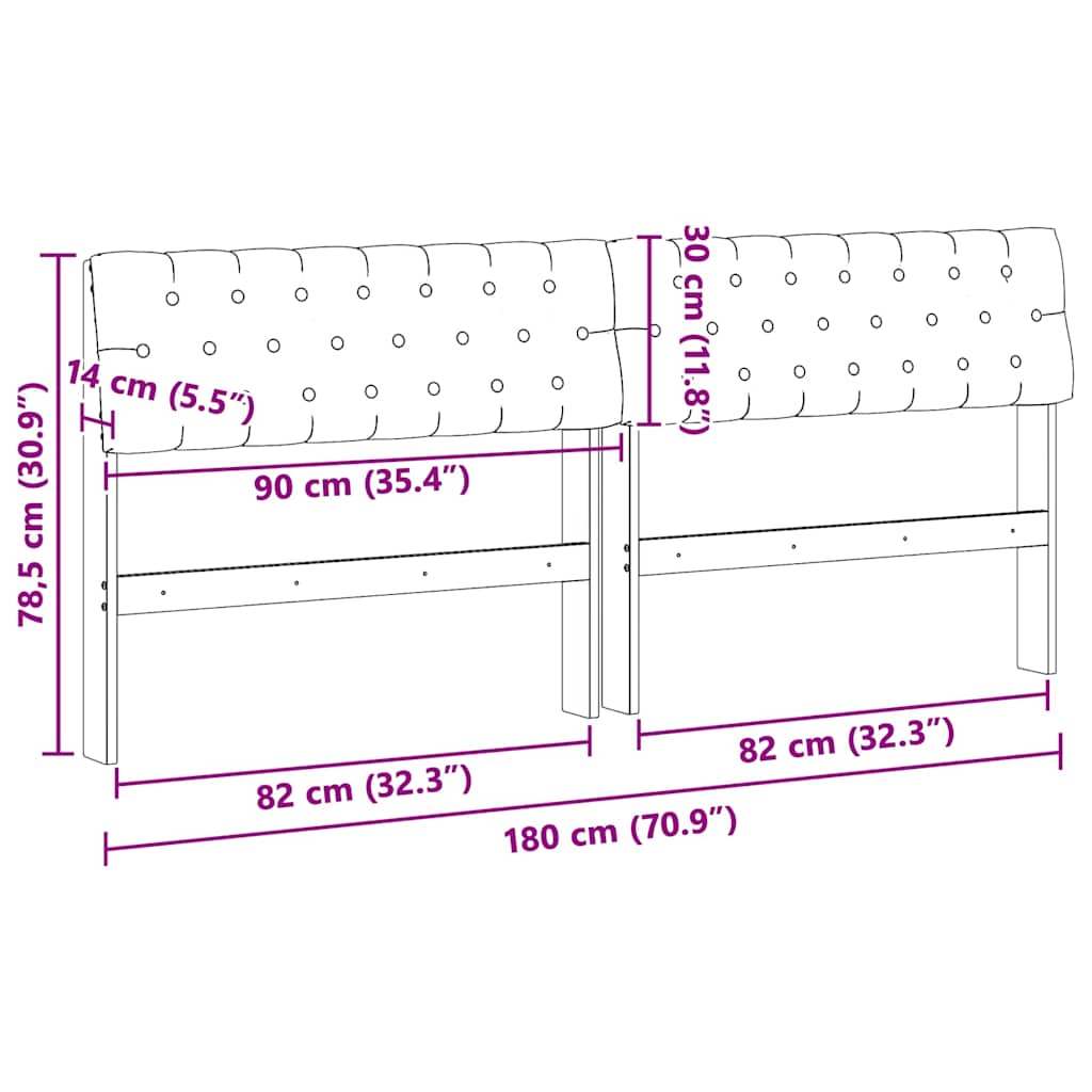 Gestoffeerd hoofdbord Taupe 180 cm Massief grenenhout is nu te koop bij PeponiXL, paradijselijk wonen!