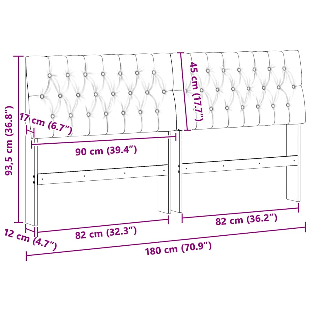 Gestoffeerd hoofdbord Taupe 180 cm Massief grenenhout is nu te koop bij PeponiXL, paradijselijk wonen!