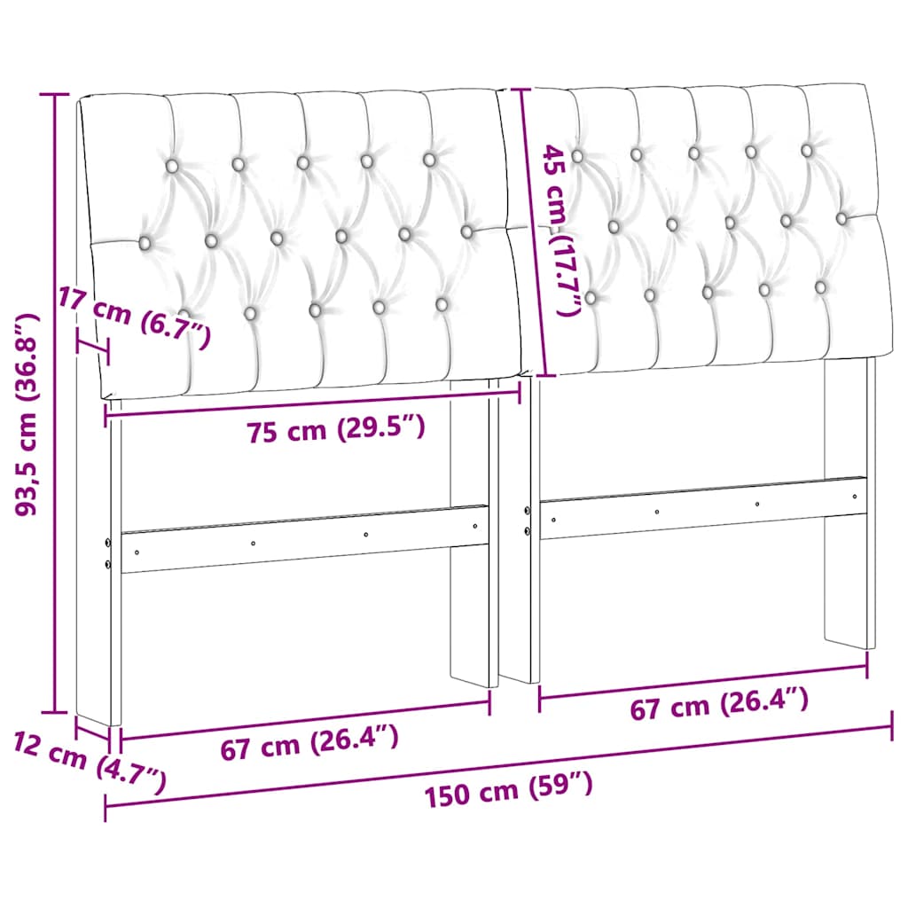 Gestoffeerd hoofdbord Donkergrijs 150 cm Massief grenenhout is nu te koop bij PeponiXL, paradijselijk wonen!