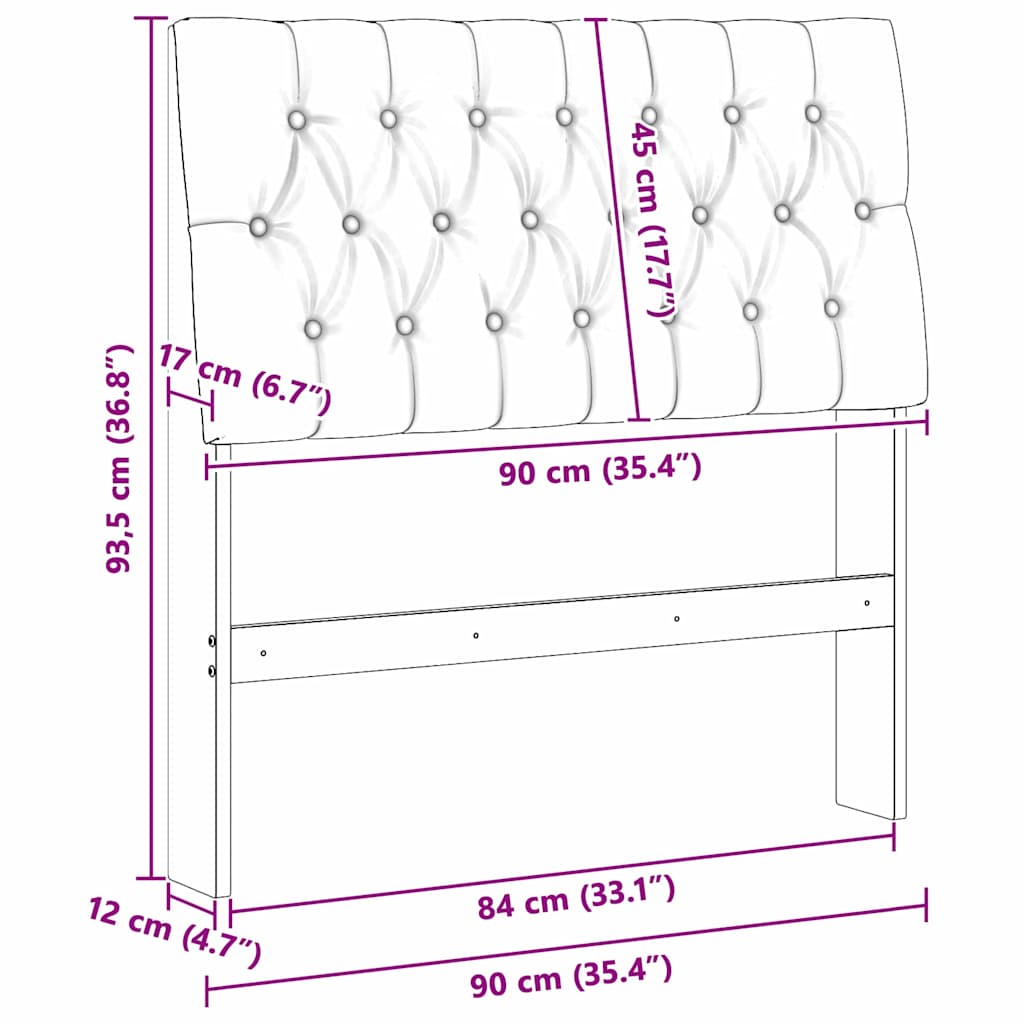 Gestoffeerd hoofdbord Zwart 90 cm Massief grenenhout is nu te koop bij PeponiXL, paradijselijk wonen!