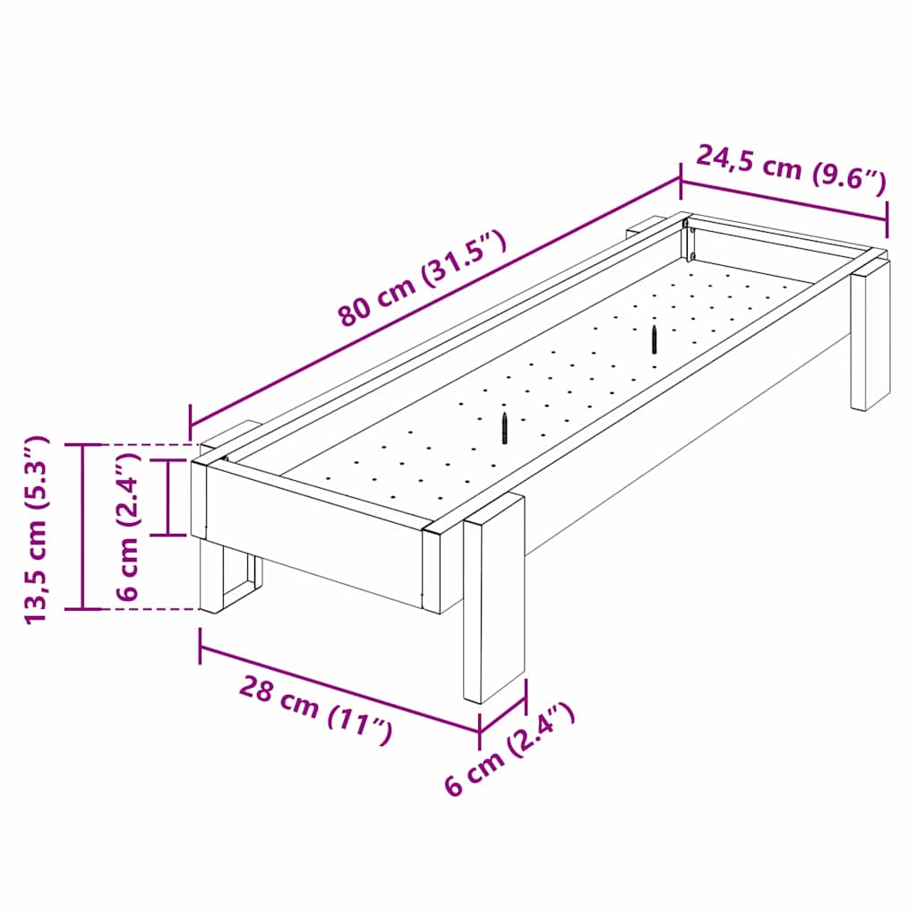 Kippen voederbak Zilver 80 x 28 x 13.5 cm Gegalvaniseerd staal is nu te koop bij PeponiXL, paradijselijk wonen!