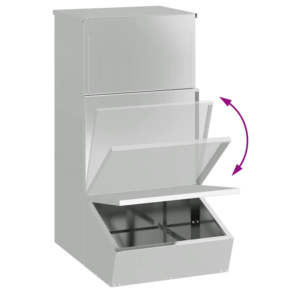 Varkensvoeder Zilver 55 x 38 x 76 cm Gegalvaniseerd staal is nu te koop bij PeponiXL, paradijselijk wonen!