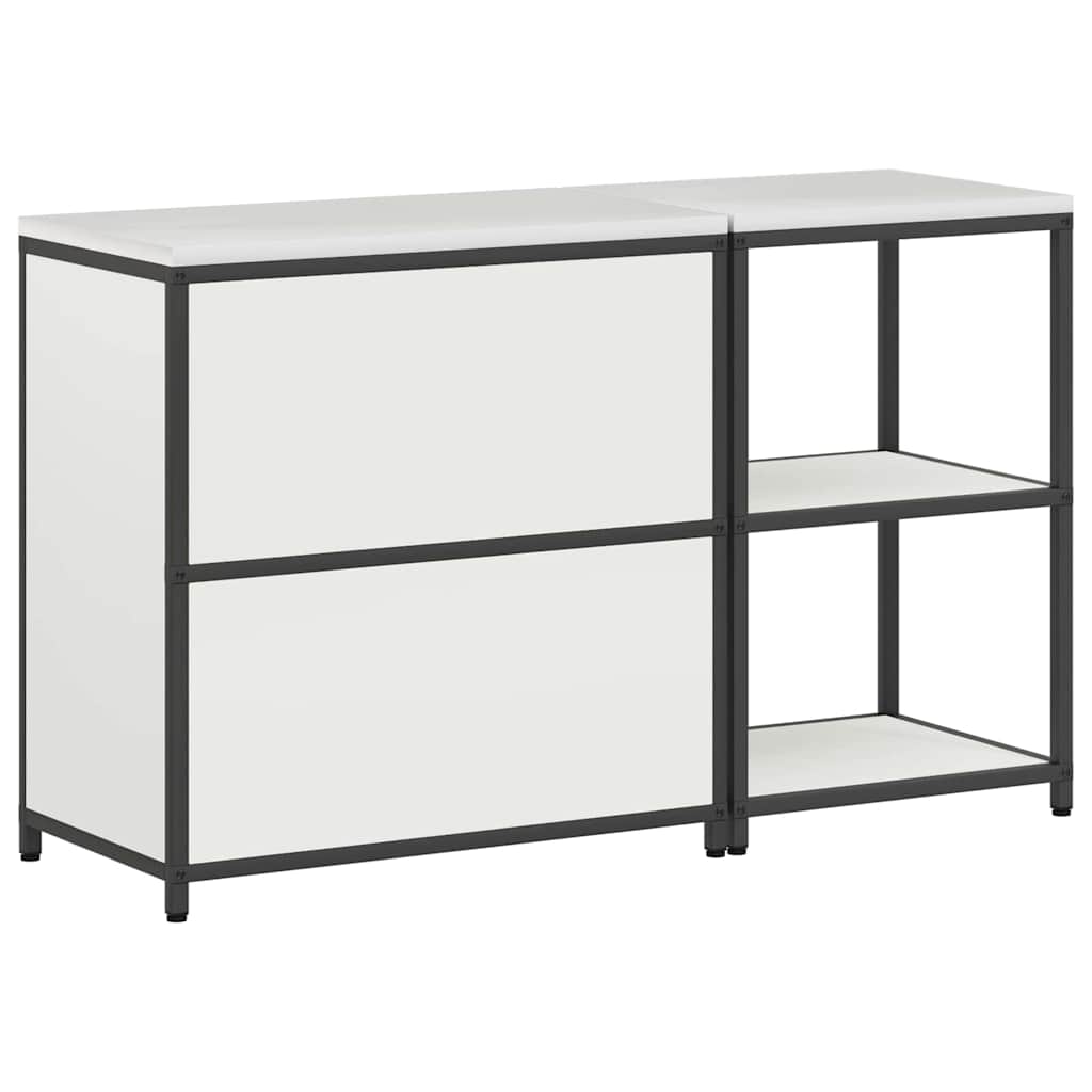 Keukenopslag set met plank 2 pcs Wit Koudgewalst staal is nu te koop bij PeponiXL, paradijselijk wonen!