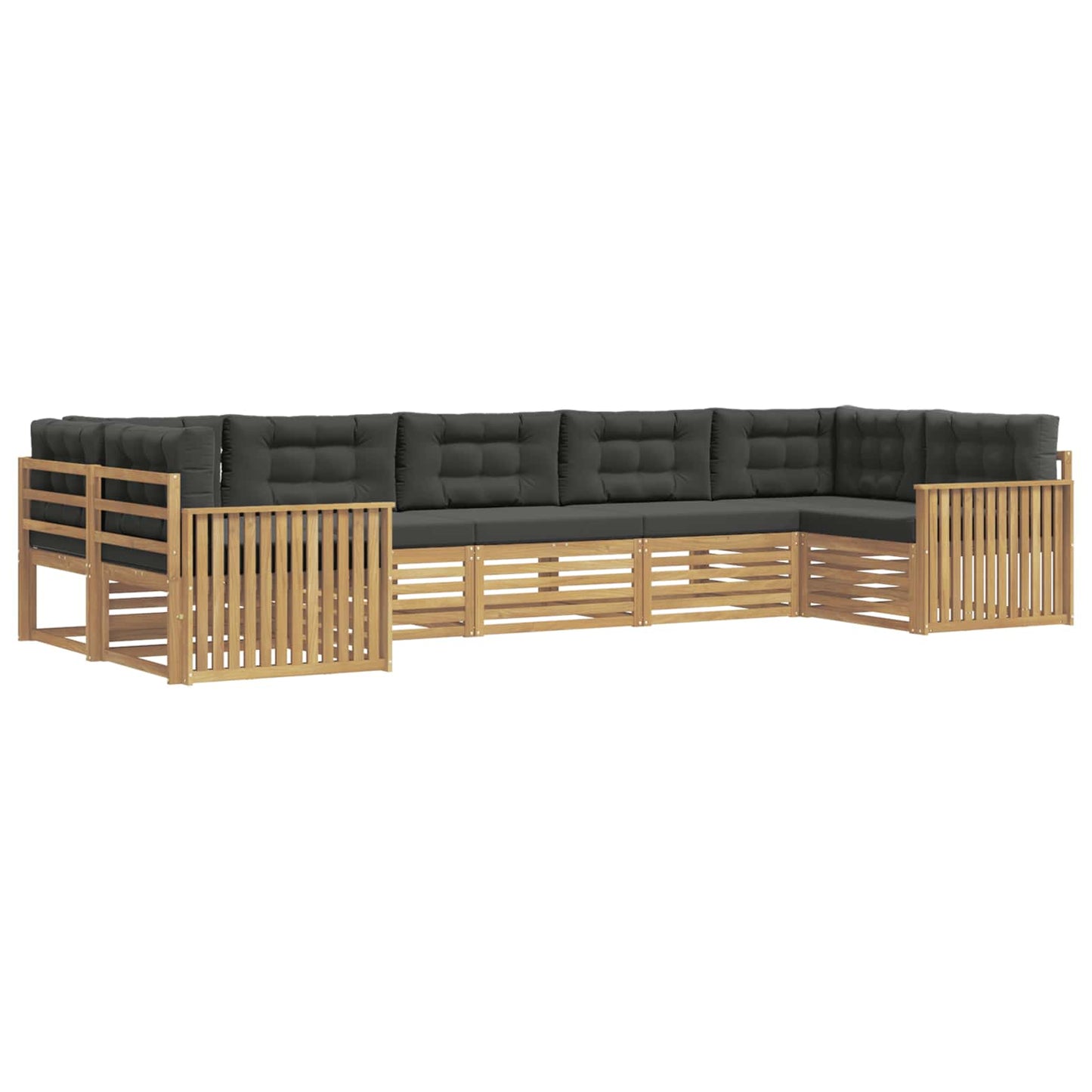 Buiten bankenset 7 pcs Wit en antracietkleurig