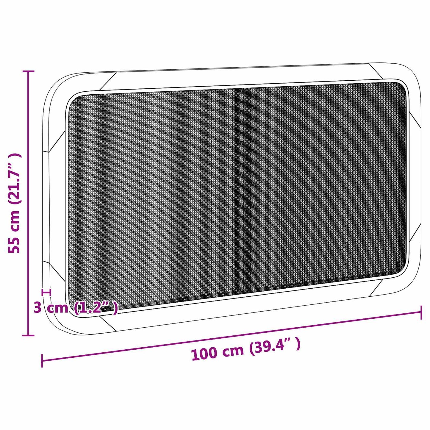 Hoofdbord met hoofdeinde Zwart 100 x 55 x 3 cm Rattan is nu te koop bij PeponiXL, paradijselijk wonen!