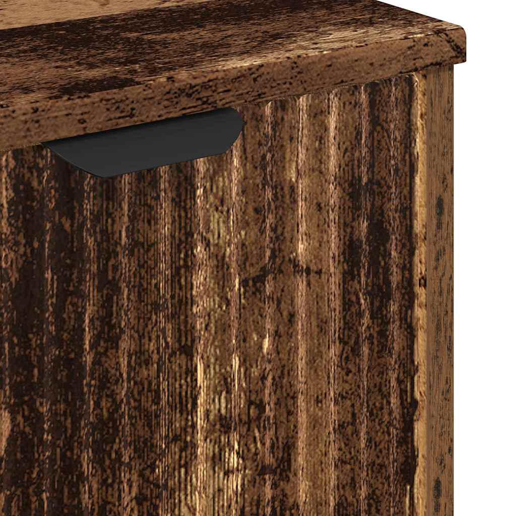 Badkamermeubelset 3 pcs Oud Hout Geperst Hout en Metaal is nu te koop bij PeponiXL, paradijselijk wonen!
