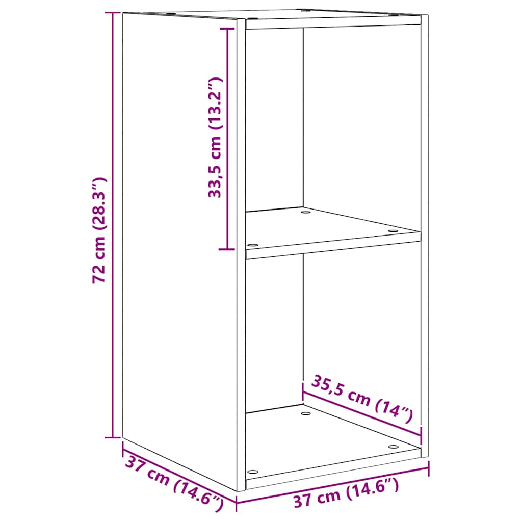Tv-meubelset 2 pcs Zwart Eiken 37 x 37 x 72 cm Bewerkt hout is nu te koop bij PeponiXL, paradijselijk wonen!