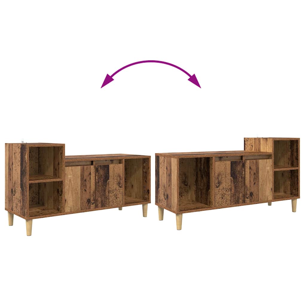 TV-kast Oud Hout 100 x 35 x 55 cm Bewerkt hout is nu te koop bij PeponiXL, paradijselijk wonen!