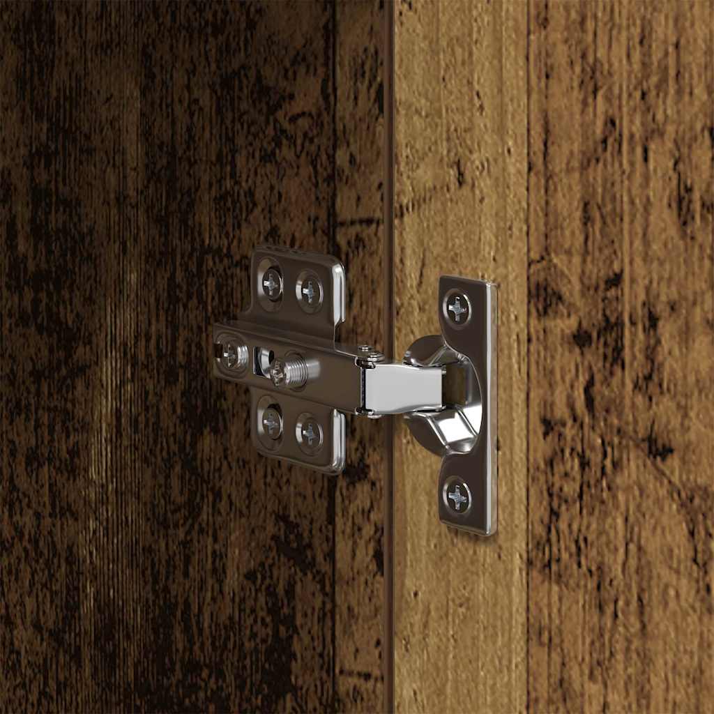 Nachtkastje met lade Oudhout 35 x 50 x 60 cm Bewerkt hout is nu te koop bij PeponiXL, paradijselijk wonen!