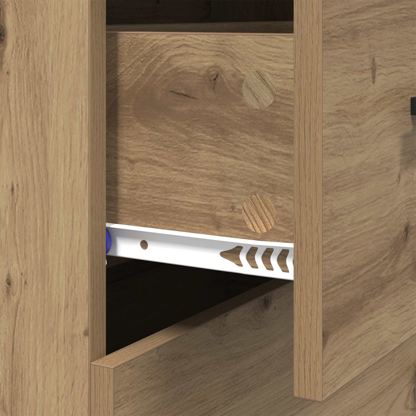 Dressoir met lade Artisan Eiken 69,5 x 34 x 90 cm is nu te koop bij PeponiXL, paradijselijk wonen!