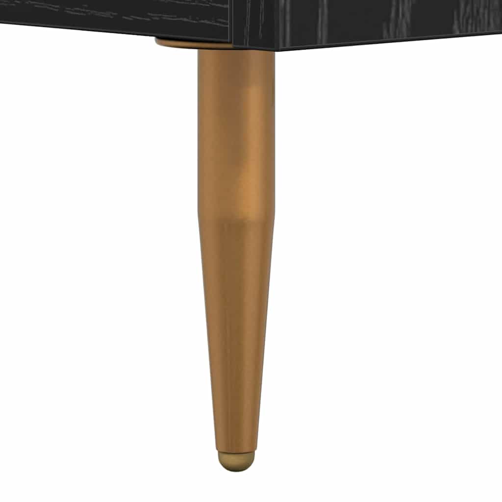 Dressoir Zwart eiken 34 x 34.5 x 90 cm Bewerkt hout is nu te koop bij PeponiXL, paradijselijk wonen!