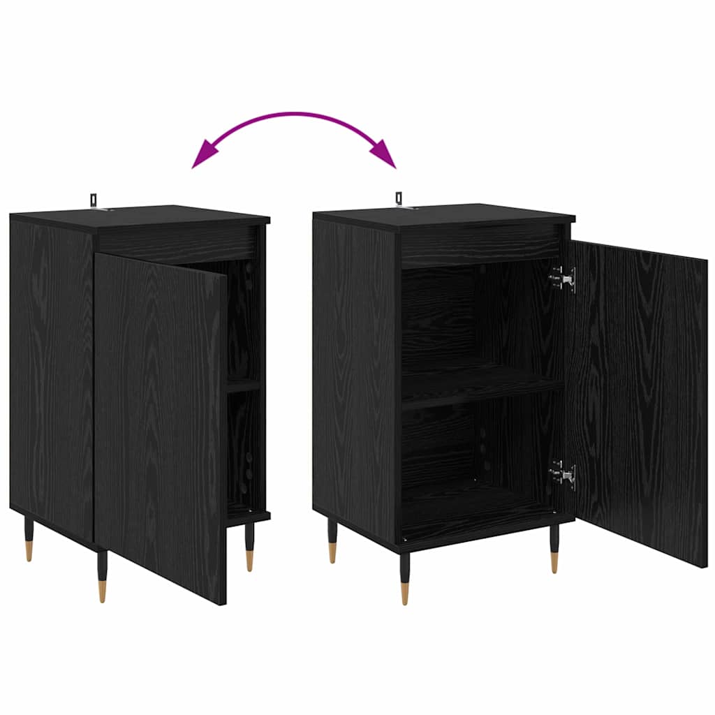 Dressoir 2 pcs Zwart Eiken 40 x 35 x 70 cm is nu te koop bij PeponiXL, paradijselijk wonen!