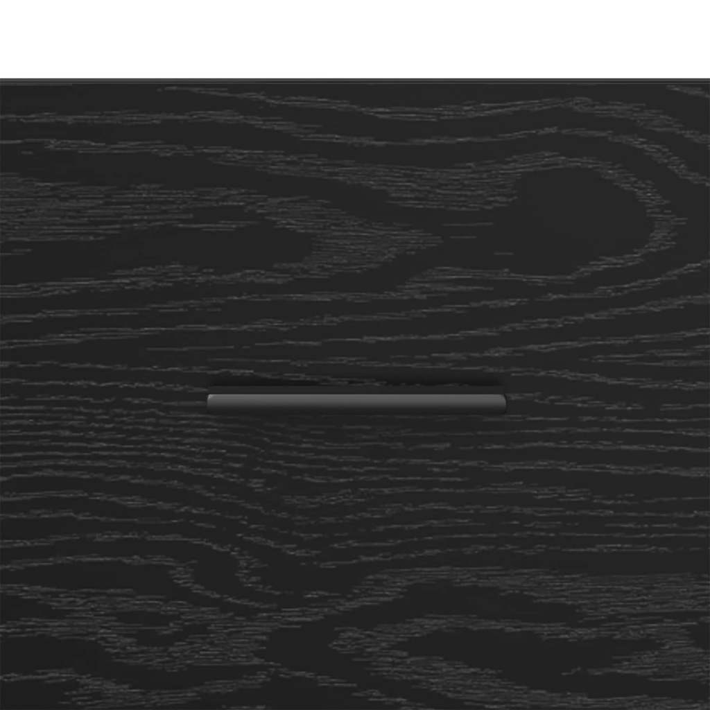 Nachtkastje 2 pcs Zwart Eiken 40 x 35 x 47,5 cm Bewerkt hout is nu te koop bij PeponiXL, paradijselijk wonen!