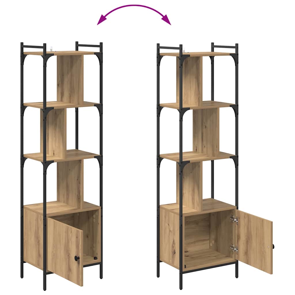 Boekenkast Artisan Eiken 44,5 x 30 x 154,5 cm Bewerkt hout is nu te koop bij PeponiXL, paradijselijk wonen!