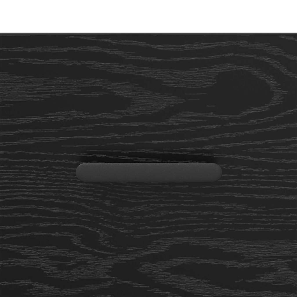 Nachtkastje 2 pcs Zwart Eiken 35 x 35 x 20 cm Bewerkt hout is nu te koop bij PeponiXL, paradijselijk wonen!