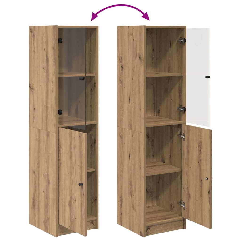 Highboard Artisan Eiken 35 x 37 x 142 cm Bewerkt hout is nu te koop bij PeponiXL, paradijselijk wonen!