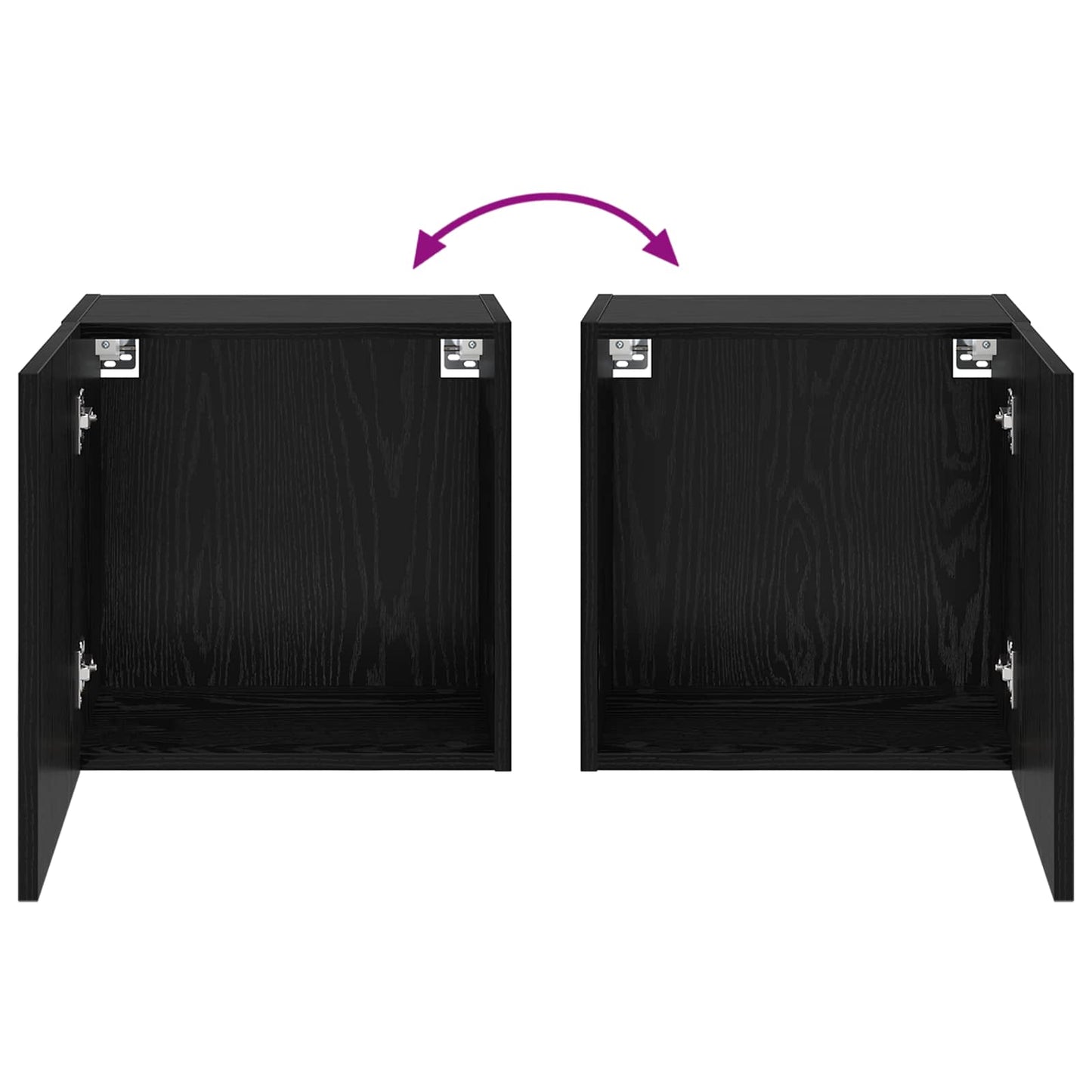 TV Wandkast Zwart Eiken 40,5x30x40cm Bewerkt hout is nu te koop bij PeponiXL, paradijselijk wonen!