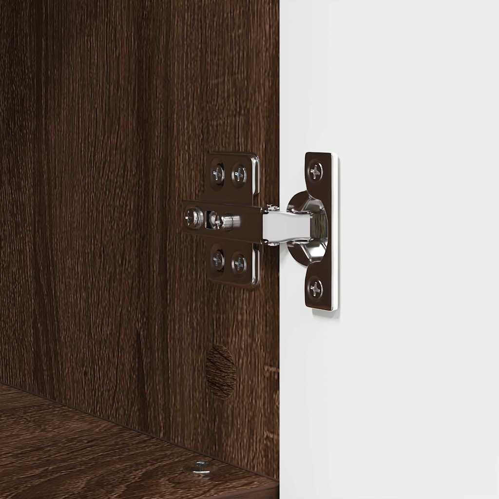 Badkamer Kast Bruin Eiken 30 x 35 x 95 cm Bewerkt hout & Metaal is nu te koop bij PeponiXL, paradijselijk wonen!