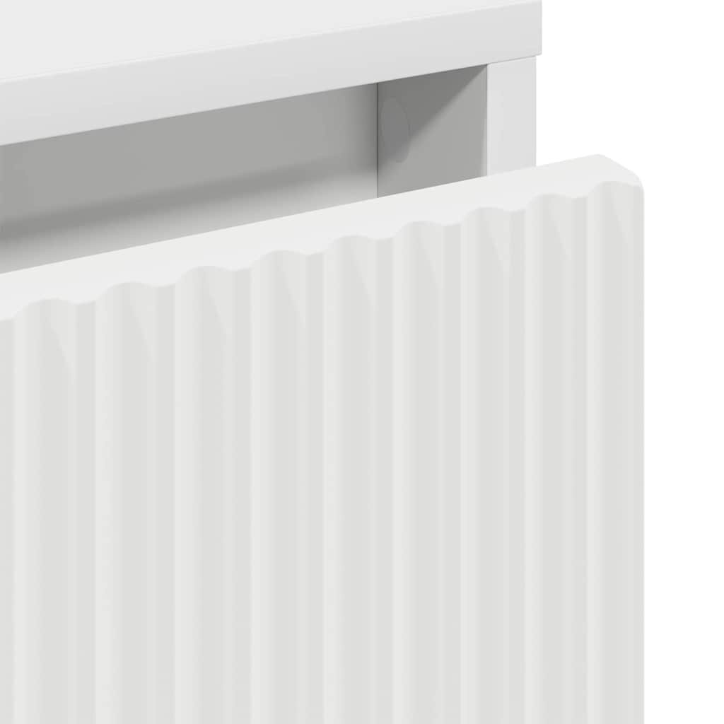 Nachtkastje met lade Wit 63.5 x 36 x 61 cm Bewerkt hout is nu te koop bij PeponiXL, paradijselijk wonen!