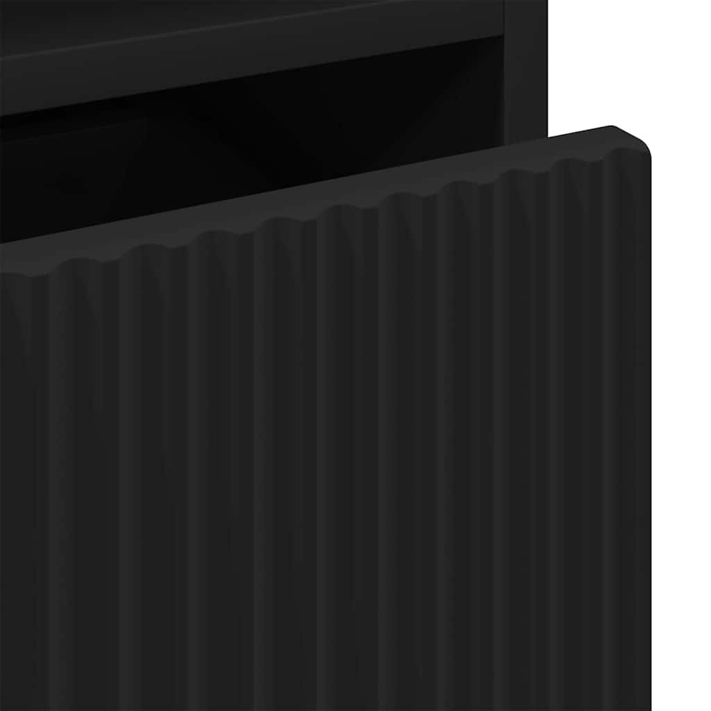 Nachtkastjes met lade 2 pcs Zwart 49 x 36 x 61 cm Bewerkt hout is nu te koop bij PeponiXL, paradijselijk wonen!