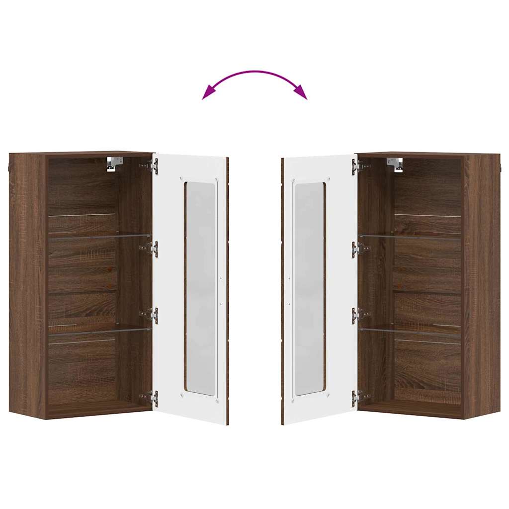 Houten Kast Bruin Eiken 50 x 29 x 100 cm Bewerkt hout is nu te koop bij PeponiXL, paradijselijk wonen!