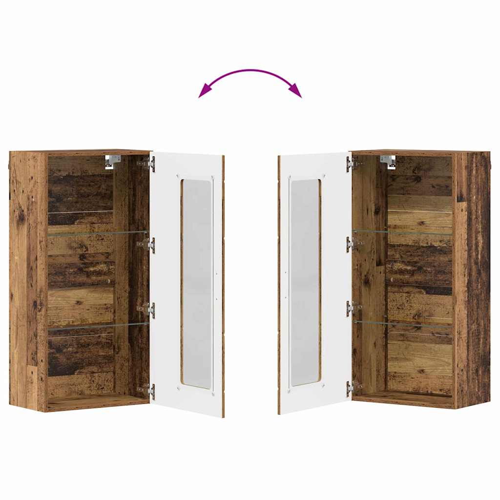 Houten Kast met opslag Oudhout 50 x 29 x 100 cm Bewerkt hout is nu te koop bij PeponiXL, paradijselijk wonen!
