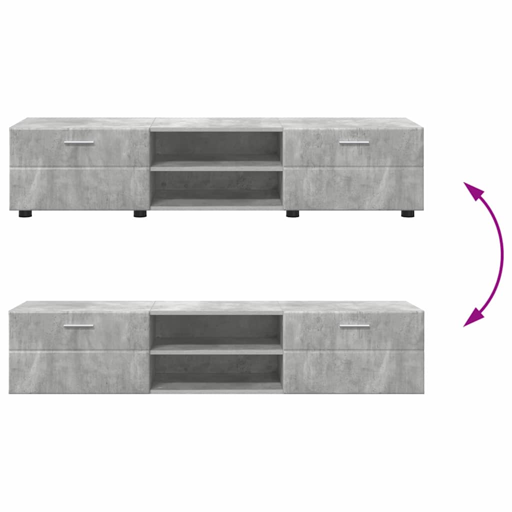 Houten Kast met lade Beton Grijs 150 x 39 x 30 cm Bewerkt hout is nu te koop bij PeponiXL, paradijselijk wonen!