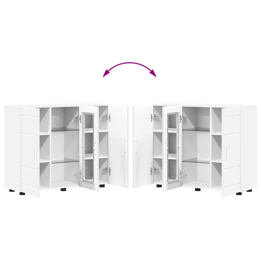 Houten Kast met opslag Wit 88,5 x 30,5 x 73 cm Bewerkt hout is nu te koop bij PeponiXL, paradijselijk wonen!