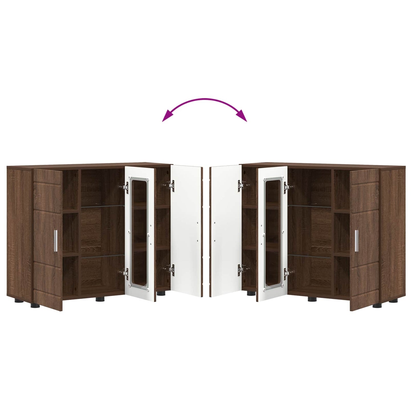 Houten Kast Bruin Eiken Bewerkt hout is nu te koop bij PeponiXL, paradijselijk wonen!