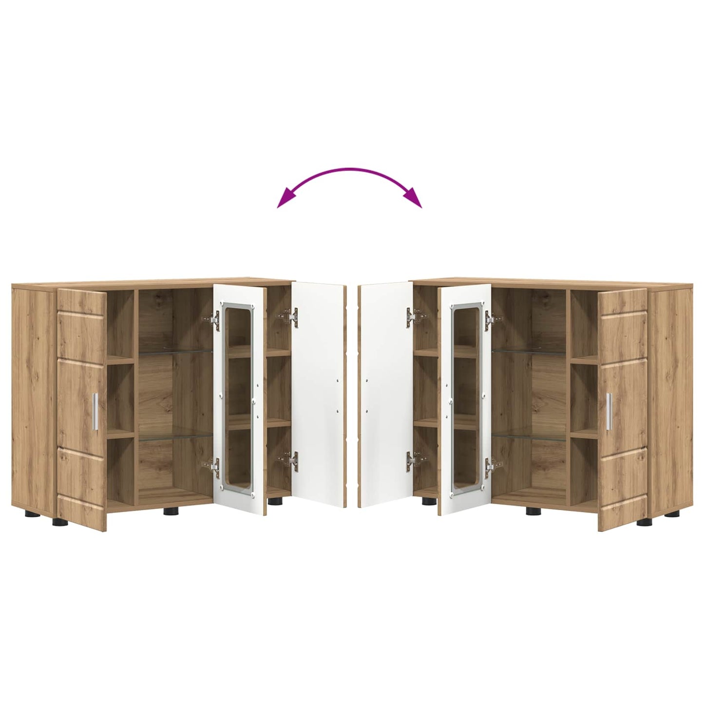 Houten Kast Artisan Eiken Bewerkt hout is nu te koop bij PeponiXL, paradijselijk wonen!