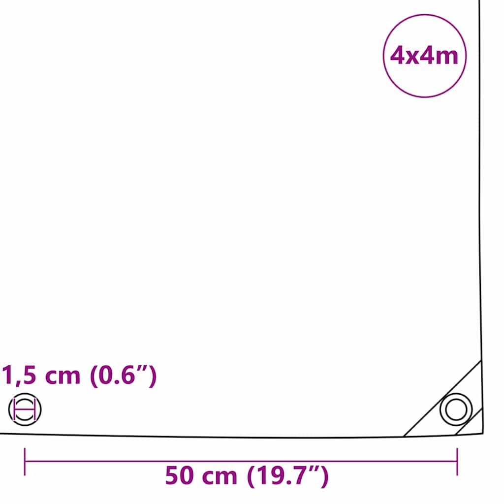 Zeil 650g / m² Oranje 4 x 4 m Canvas met PVC-coating is nu te koop bij PeponiXL, paradijselijk wonen!