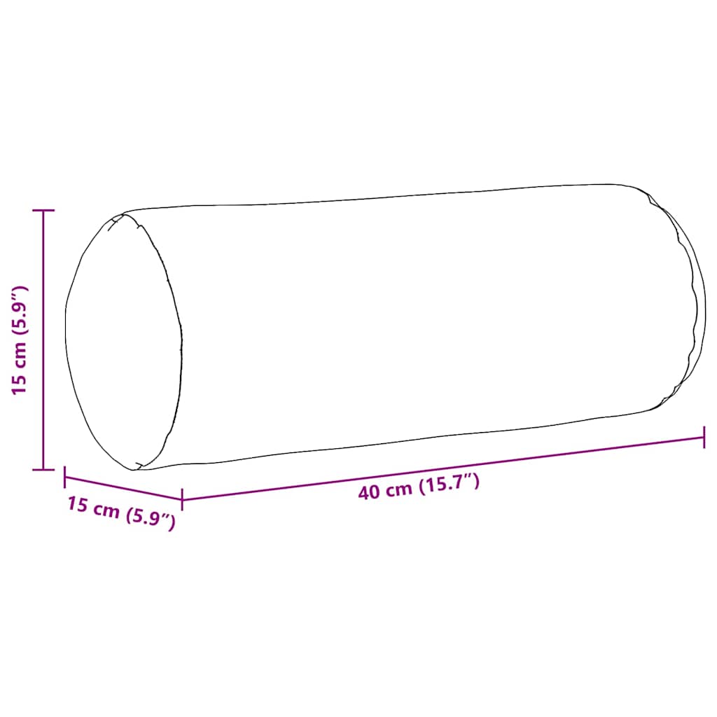 Bolster Kussens 2 stuks Donkergrijs Ø 15 x 40 cm Stof is nu te koop bij PeponiXL, paradijselijk wonen!