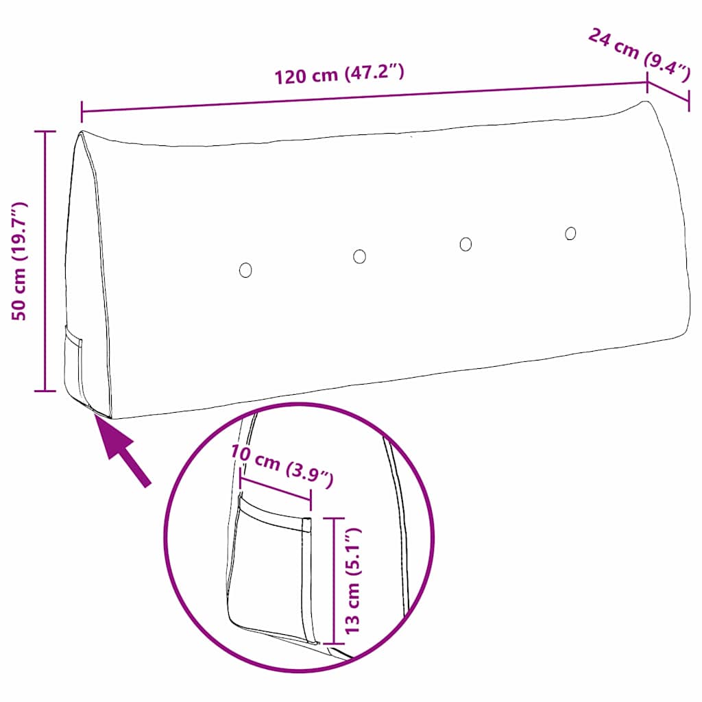 Rugkussen Geel 120 x 24 x 50 cm Fluweel is nu te koop bij PeponiXL, paradijselijk wonen!