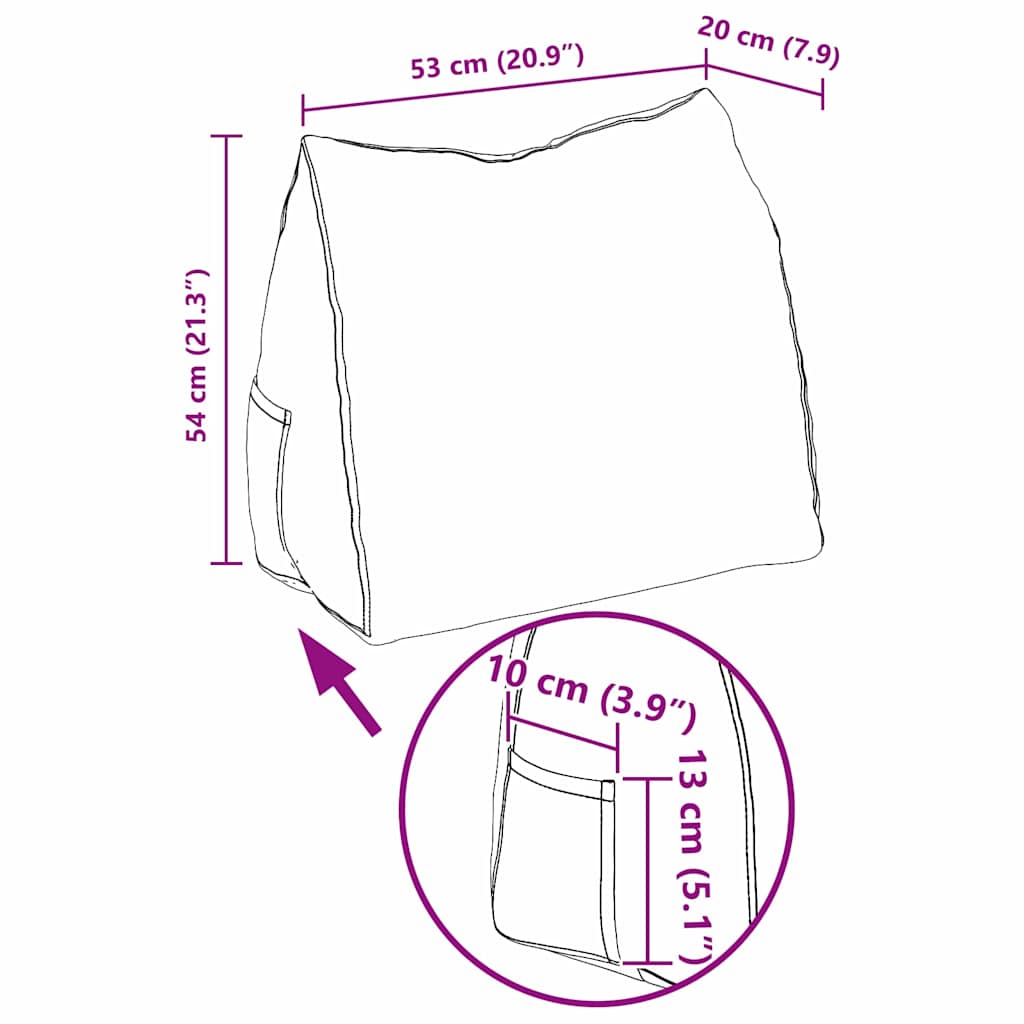 Rugkussen Lichtgroen 45 x 20 x 35 cm Cordstof is nu te koop bij PeponiXL, paradijselijk wonen!