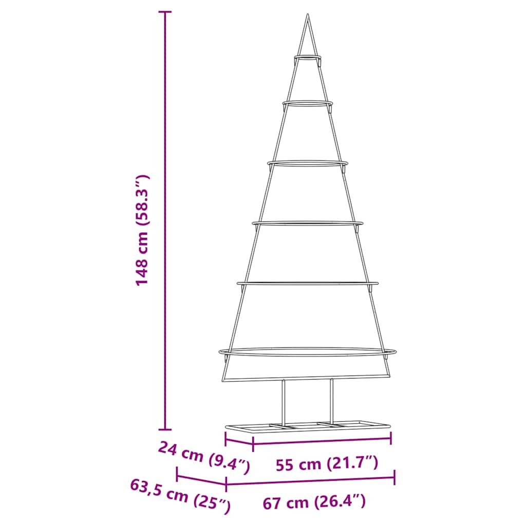 Metalen kerstboom met standaard Goud 148 cm Poedergecoat staal is nu te koop bij PeponiXL, paradijselijk wonen!