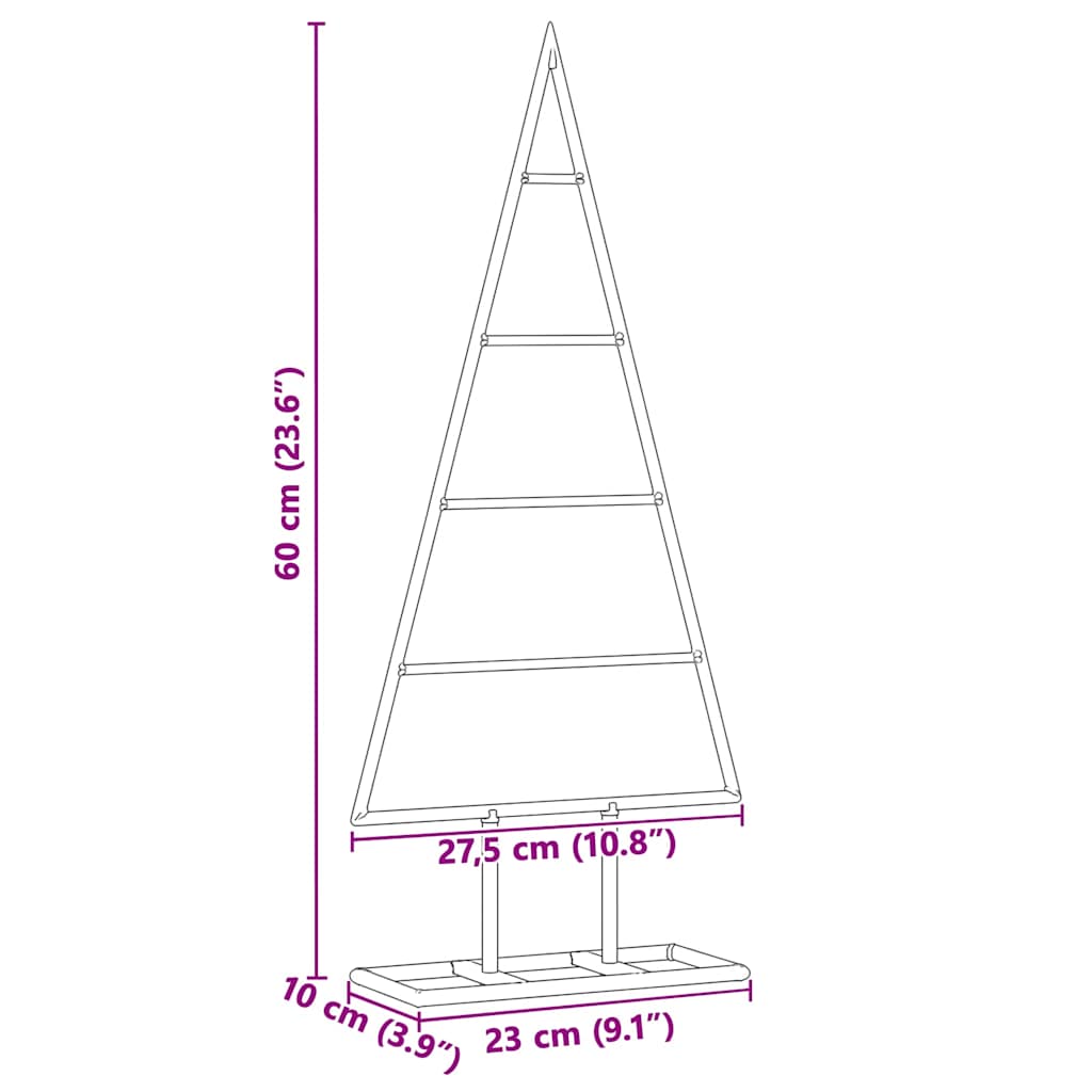 Metalen kerstboom met standaard Goud 60 cm Poedergecoat staal is nu te koop bij PeponiXL, paradijselijk wonen!