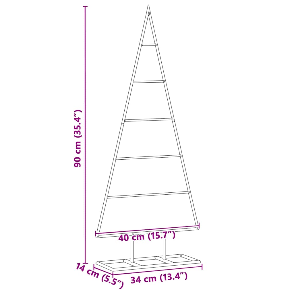 Metalen kerstboom met standaard Goud 90 cm Poedergecoat staal is nu te koop bij PeponiXL, paradijselijk wonen!