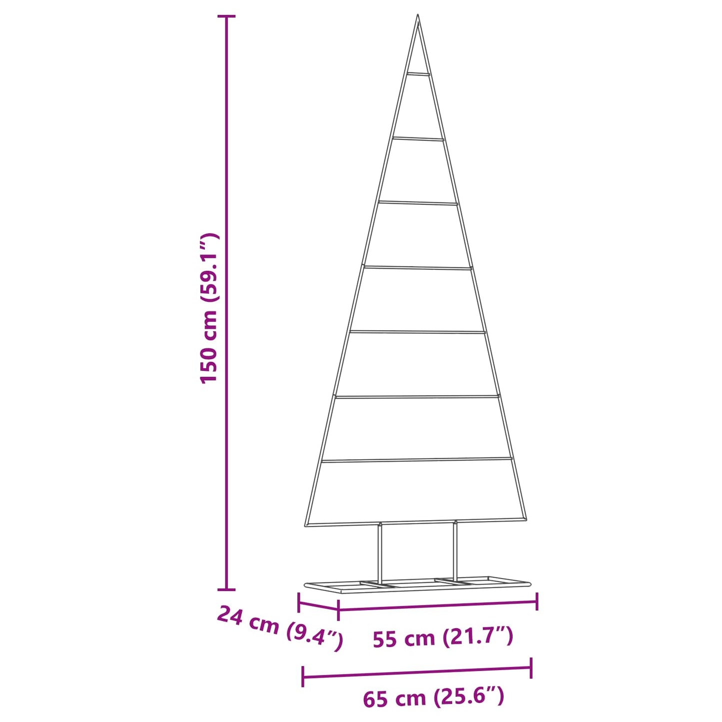 Metalen kerstboom met standaard Goud 150 cm Poedergecoat staal is nu te koop bij PeponiXL, paradijselijk wonen!