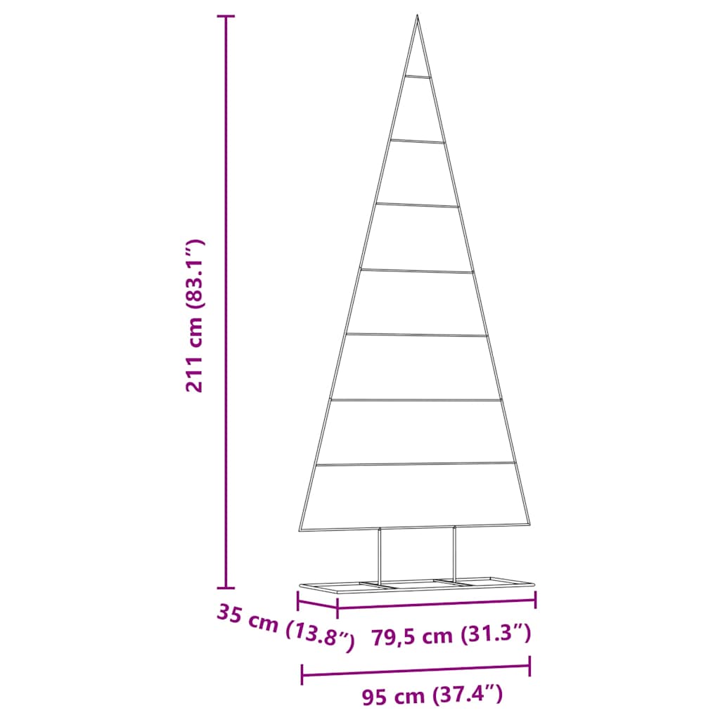 Metalen kerstboom met standaard Goud 211 cm Poedergecoat staal is nu te koop bij PeponiXL, paradijselijk wonen!