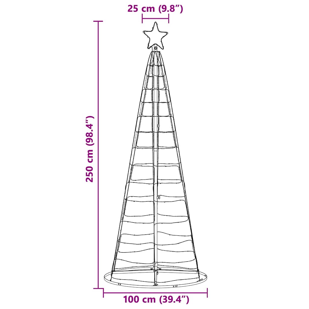 LED Kerstboom met 390 LED met grondpennen Warmwit 250 cm IJzer is nu te koop bij PeponiXL, paradijselijk wonen!