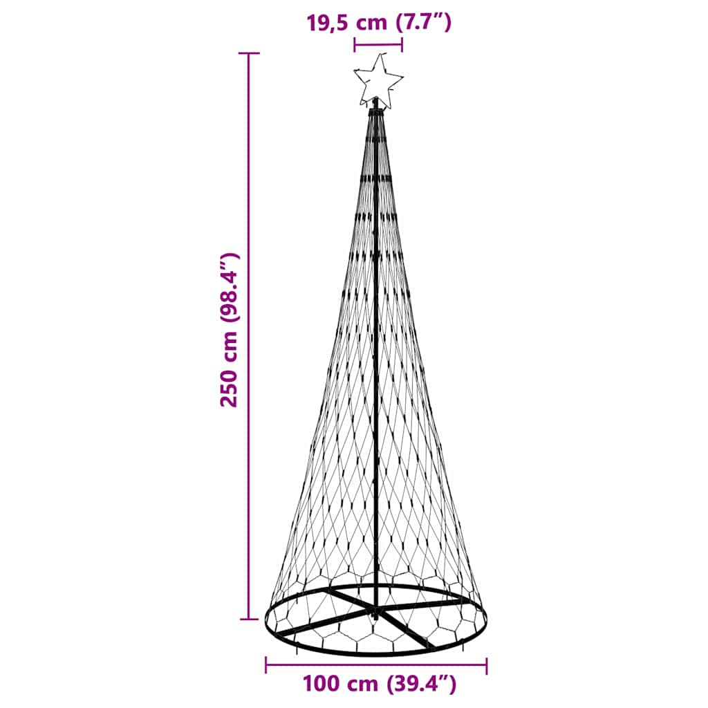 LED Kerstboom met 295 LED met standaard Warmwit 250 cm Metaal is nu te koop bij PeponiXL, paradijselijk wonen!